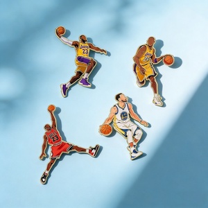 Meilleures ventes : Pin's émaillé personnalisé en métal, motif star de basketball, badge émaillé dur pour équipe sportive, cadeau et objet de collection pour les fans - Product Image 3
