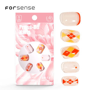 Venta al por mayor de <span class=keywords><strong>uñas</strong></span> postizas de color rosa cuadradas cortas Etiqueta de color rojo privado <span class=keywords><strong>uñas</strong></span> artificiales personalizadas elegante diseñador Prensa <span class=keywords><strong>en</strong></span> <span class=keywords><strong>uñas</strong></span> de lujo - Product Image 3