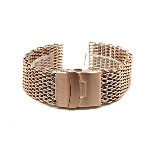 Thickened 4.0mm 18 20 22 24mm Stainless Steel Shark Mesh Charm Watch <b>Strap</b> - Product Image 5