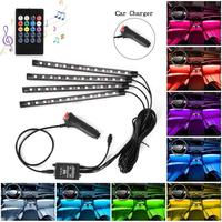 Remoto 5050 RGB tira de LED para coche lámpara USB Focos Led Para Autos atmósfera decoración luces ambientales accesorios para coche luz Interior