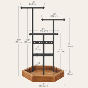 Présentoir à bijoux de bureau moderne, grande capacité, support pour colliers et boucles d'oreilles, organisateur de bijoux pour femmes, idéal pour les boutiques de cadeaux - Product Image 2