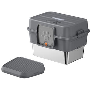 Totalmente fechado Oversized <span class=keywords><strong>Cat</strong></span> Litter Box Portátil Aço Inoxidável e Toalete de Plástico com Splash-Proof e Acessório à Prova de Urina - Product Image 5