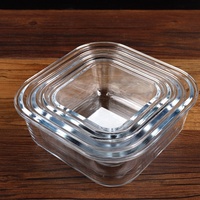 Aproms — boîte à Lunch en verre, tenue de table isotherme carrée avec couvercle en plastique, pour conserver les aliments au frais, nouvelle collection 2021