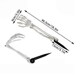 Halloween Thực Tế Nhựa Tay Bộ Xương Mặt Đất Chèn Ma Sân Mặt Đất Chèn Lễ hội Trang Phục Đạo Cụ Trang Trí Hiên Ngoài Trời - Product Image 5