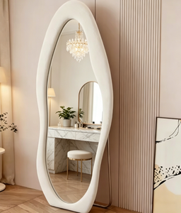 Frameless Glass Handmade Full Length Floor <b>Mirror</b> with Oval Shape Minimalist Design for Home Use - Product Image 4