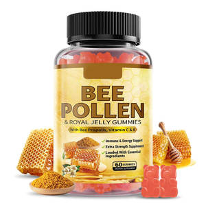 Biochealth Custom 500mg polen de abeja, 200mg jalea real, 200mg gomitas de propóleo de abeja para apoyo inmunológico, suplementos antioxidantes - Product Image 1