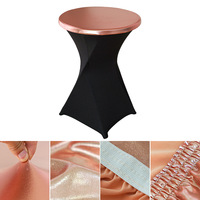 Spandex dorure or Table à Cocktail couvre solide pour la fête de mariage événement anniversaire maison salon Table à manger décor
