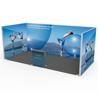 ADMAX populaire 10X20FT modulaire pliable sans outil SEGFold stand de lumière Portable en aluminium stand d'exposition affichage pour les salons professionnels