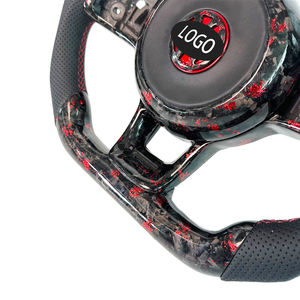 Volante de coche de fibra de carbono forjado rojo para Volkswagen <span class=keywords><strong>Golf</strong></span> Mk7 7,5 volante GTI GTS GTD <span class=keywords><strong>GTE</strong></span> R Line Polo GTI MK7 - Product Image 5