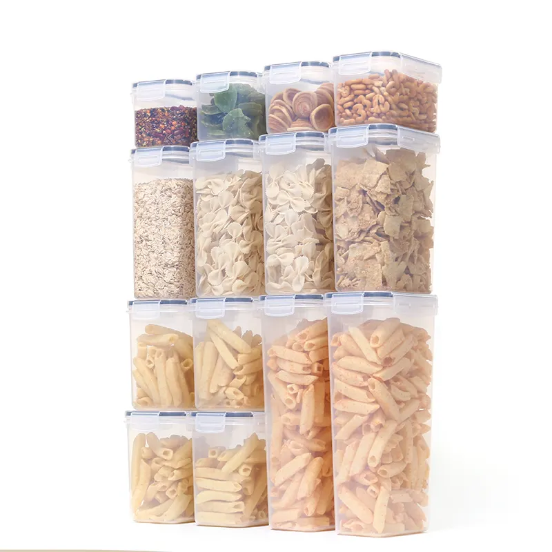 Boîte de rangement pour réfrigérateur, ensemble de 14 pièces, conception de boucle, joint à Double couche, matériau Pp de qualité alimentaire, meilleure vente