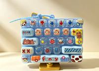 Nouveau design créatif mignon, clavier mécanique anti-stress à 26 touches, jouet anti-stress, porte-clés à pression pour enfant, pendentif pour sac d'école