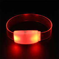 Décoration de fête TPU plat fibre optique diverses couleurs Led Bracelet LED clignotant Bracelet Led Bracelet