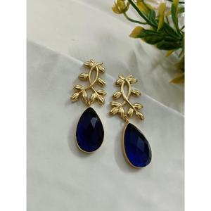 Boucles d'oreilles pendantes en forme de larme plaquées or de style vintage faites à la main produit en vrac à la mode principalement en laiton goujons personnalisés à la mode - Product Image 1