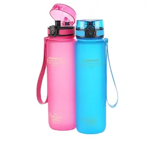 Botol Minum UZPACE 800Ml, Botol Plastik Bebas BPA, Botol Minum Olahraga Swing Top Aliran Cepat, Ideal untuk Lari, Bersepeda, Mendaki, Botol Plastik Bebas BPA