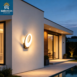Applique murale LED en aluminium en forme d'anneau, design moderne, étanche, pour intérieur et extérieur, éclairage doux et uniforme, chambre, couloir, maison - Product Image 5