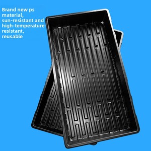 Bandeja de plántulas profundas para uso doméstico C165, plástico negro sin PS para cultivo hidropónico sin suelo, verduras de hojas - Product Image 1