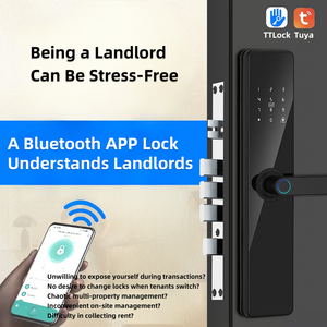 Tuya TTLock APP Smart Digit <b>Lock</b> Fingerprint Recognition Card <b>Key</b> Password Unlock Smart Door <b>Lock</b> for Hotel Aluminum Wood Doors - Product Image 4