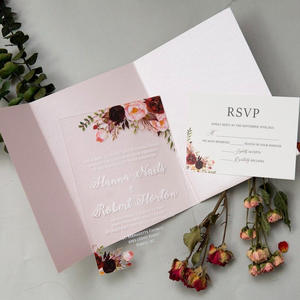 Elegantes invitaciones personalizadas ecológicas en 3D con relieve para cumpleaños y bodas, con sobre RSVP, diseño moderno - Product Image 1