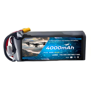 Sahamp <span class=keywords><strong>3S</strong></span> FPV 11.1V 4000mAh 80C pin Lithium ion gói cho FPV Drone Quadcopter Máy bay trực thăng máy bay RC Thuyền Đua Xe mô hình - Product Image 1