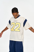 Ensemble de Maillot Jersey Yingling Color Block T-shirts Boxy Courts Oversize en Polyester Maille Imprimé en Relief Jersey Lourd