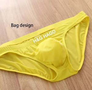 HAGO erkek seksi nefes Boxer sandıklar iç çamaşırı bel üzerinde Logo ile hızlı kuru saydam kayma - Product Image 2