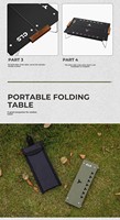 Table pliante rectangulaire simple CLS pour l'extérieur, en alliage d'aluminium, portable, ouverture rapide, pour 1 personne, pour le camping, la randonnée, l'alpinisme