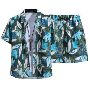 Chemise Hawaïenne d'Été pour Homme à Manches Courtes - Motif Tie-Dye Anti-Plis Respirant Décontracté Protection UV Séchage Rapide Personnalisable pour la Plage - Product Image 1