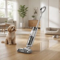 Aspirateur intelligent sans fil pour déchets humides et secs, épurateur de sol à aspiration puissante de 14kPa avec peigne en métal anti-enchevêtrement et écran LED