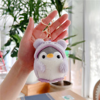 Poupée en peluche personnalisée Offre Spéciale 10cm porte-clés en peluche pingouin mignon porte-clés en peluche