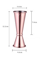 Jigger à double barre en acier inoxydable avec échelle graduée pour barman, bar à domicile et mélange de boissons