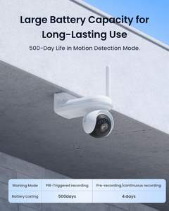 Cámara de Seguridad IP Reolink <span class=keywords><strong>Atlas</strong></span> PT Ultra 4K, Inalámbrica, para Exteriores, con Seguimiento Automático, Batería de 500 Días, Audio Bidireccional, CMOS, para el Hogar - Product Image 4