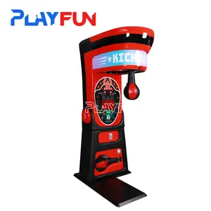 Playfun Coin Operated Boxer Kicker Kolkomat Combo Boxing Fire Punching Arcade Game Machine with Drink and Ticket Dispenser