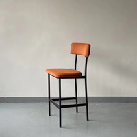 Tabouret de bar de luxe en velours rembourré, chaise haute de comptoir, acier inoxydable, bar de cuisine pour la maison, meubles d'hôtel