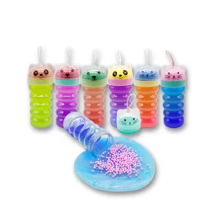 Factory Sale New Arrived Cartoon Cat Eggplant Gradient Ramp Crystal Soil Crystal Clay Toy Slime Big Bottle