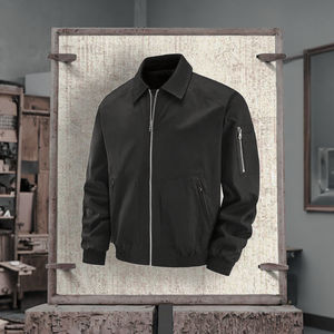 เสื้อแจ็คเก็ตหนังลายเสือดาวสไตล์วินเทจสำหรับทุกเพศ  ผ้าแคนวาส  ซิป  บริการ OEM - Product Image 3