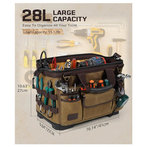 Wholesale OEM ODM Durable Heavy Duty Waterproof <b>Tool</b> <b>Bag</b> Buckle Closure 150 lb Capacity Multi-functional Storage Organizer for - Product Image 4