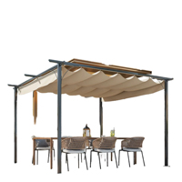 Pergola moderne Louvre : arches en aluminium, colonnes de pergola, gazebo, système de toiture de pergola, auvent rétractable imperméable.