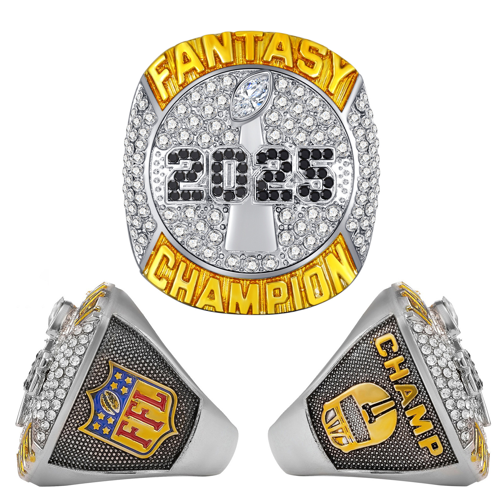 2025 Новое кольцо FFL Fantasy Football Championship, серебряное Популярное Спортивное Ювелирное Украшение, новинка, популярный мужской сувенир, ювелирные изделия