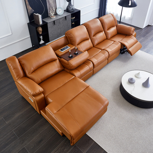 Juego <span class=keywords><strong>de</strong></span> Sofás <span class=keywords><strong>Reclinables</strong></span> Eléctricos OEM en Forma <span class=keywords><strong>de</strong></span> L, Sofá Seccional <span class=keywords><strong>de</strong></span> <span class=keywords><strong>Cuero</strong></span> Genuino Reclinable, <span class=keywords><strong>Muebles</strong></span> para Sala <span class=keywords><strong>de</strong></span> Estar - Product Image 2