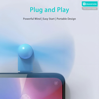 Grosir Pabrik kipas USB Mini khusus 2 in 1 kipas ponsel portabel untuk iPhone dan Android Logo kustom tipe-c