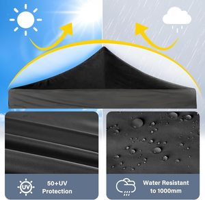 Carpa Plegable de 3x3 m (10x10 pies) con Impresión a Todo Color, Gazebo Promocional Personalizado, Toldo Impermeable para Exteriores, Carpa Publicitaria para Eventos - Product Image 3