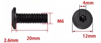 Boulon à tête fraisée hexagonale creuse LeGood noir en acier inoxydable 304 et acier au carbone de grade 8.8 M5 M6
