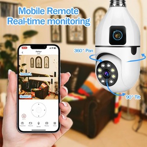 Cámara de Vigilancia WiFi Inalámbrica con Doble Lente, Monitoreo Interior, Aplicación <span class=keywords><strong>V380</strong></span>, Cámara de Seguridad con Forma de Bombilla, Fabricante - Product Image 2