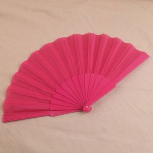 Abanico Plegable Clásico de Plástico Plano de Color Sólido para Damas, para Baile de Verano - Product Image 6