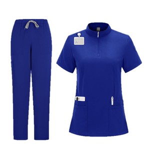 Women <b>Scrubs</b> Uniform Set Solid Color Moisture Wicking Operating Room <b>Clothes</b> Split Design Hospital Workwear S XXL - Product Image 5