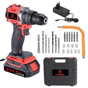 Taladro de impacto inalámbrico de 21 V, juego de herramientas eléctricas para el hogar con velocidad variable, mini taladro manual, personalizable OEM - Product Image 1