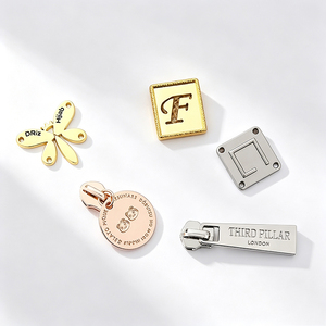 Brand Custom Metal Embossed Labels, Solid Metal Logo Plates Handmade <b>Tags</b> for Garment Jeans <b>Bags</b> - Product Image 3