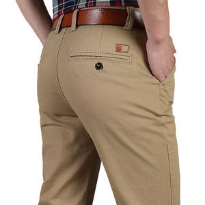 Venta caliente de los hombres pantalones casuales de algodón de pierna recta pantalones casuales Pantalones - Product Image 4