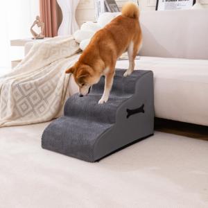 Ayarlanabilir, Çıkarılabilir, Yıkanabilir, Modern Tasarımlı Kumaş Evcil Hayvan Merdiveni, Küçük ve Büyük Köpekler, Kediler, Yüksek Yataklar, Merdiven, Oturma Odası, Dış Mekan için - Product Image 2