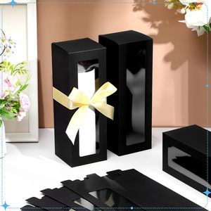 Cajas de Papel Kraft Portátiles Ecológicas Personalizadas con Ventana, Embalaje Plegable Resistente para Envío y Almacenamiento de Vasos - Product Image 2